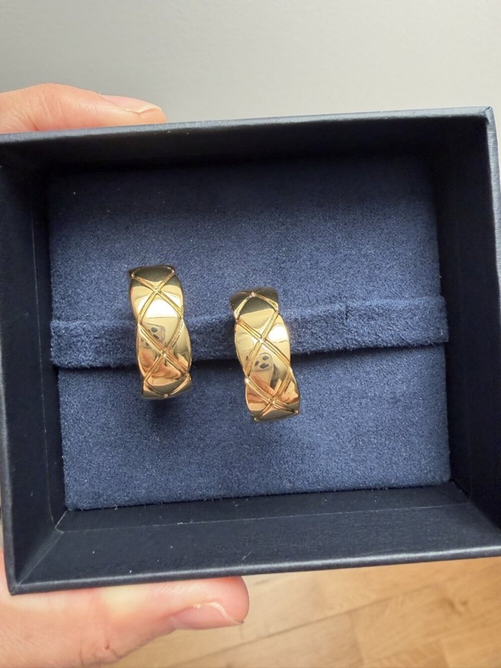 Quilted Hoop Earrings